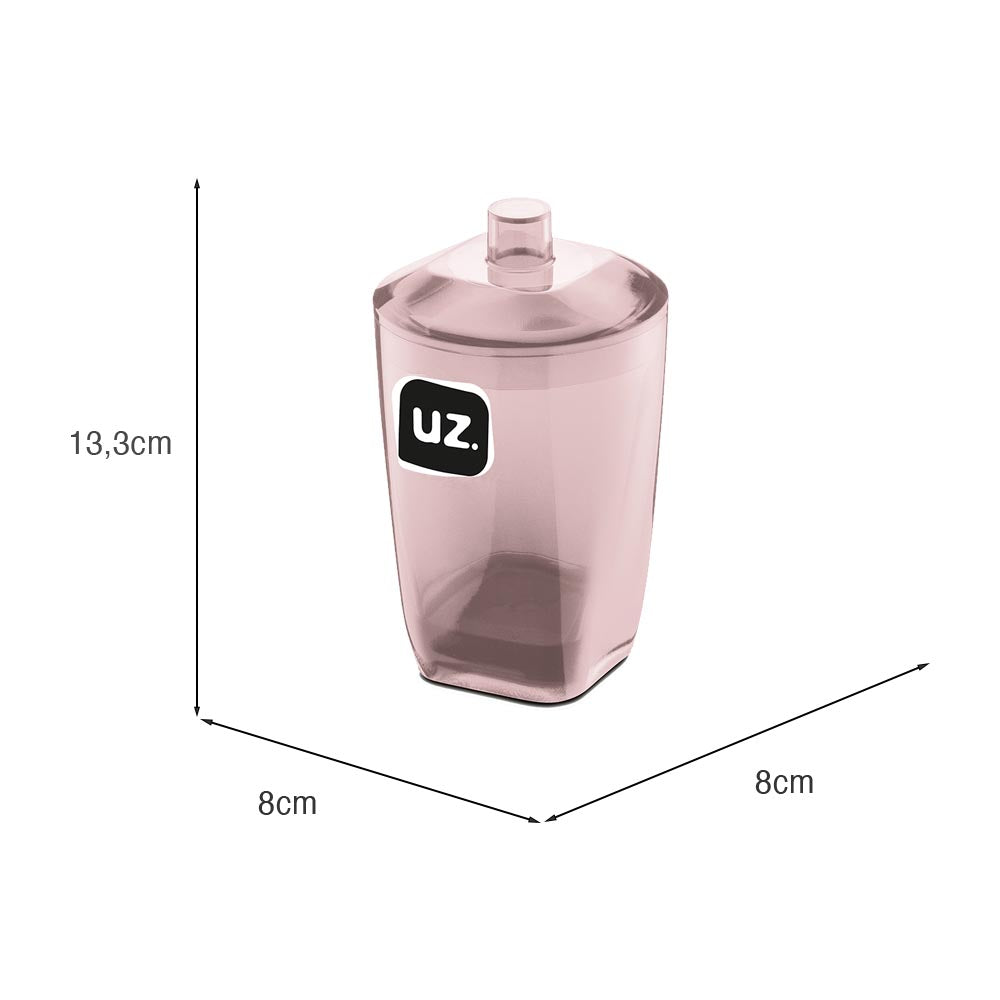 Porta Algodão Premium Rosa UZ - medidas
