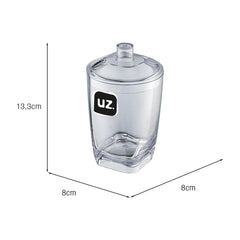 Porta Algodão Premium Transparente UZ - medidas