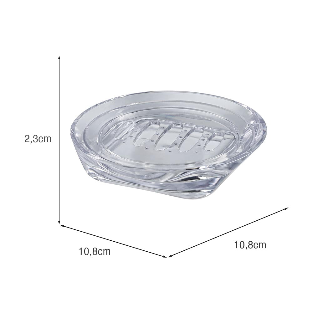 Saboneteira Premium Transparente UZ - medidas