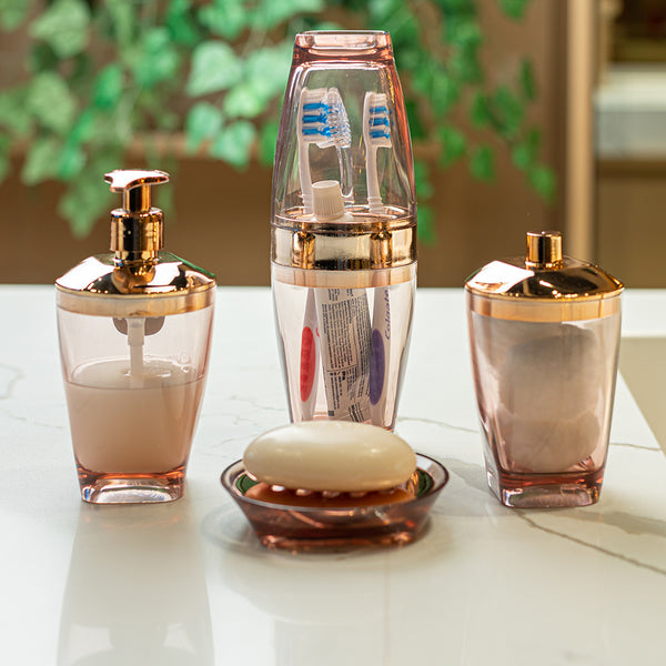 Porta Escova com Tampa Premium Rose UZ - ambiente