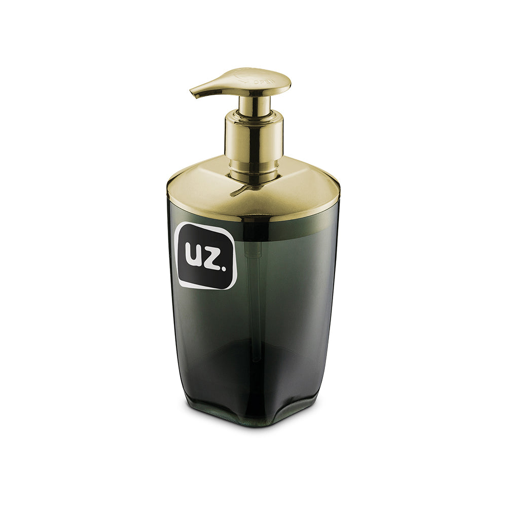 Porta Sabonete Líquido Premium Preto Dourado UZ