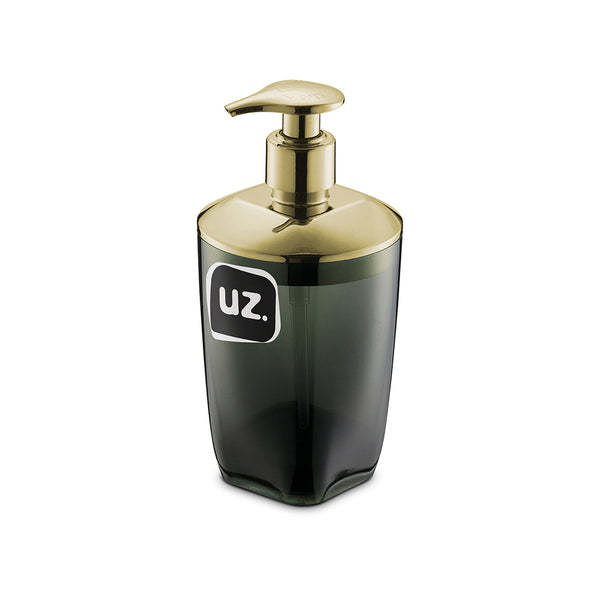 Porta Sabonete Líquido Premium Preto Dourado UZ