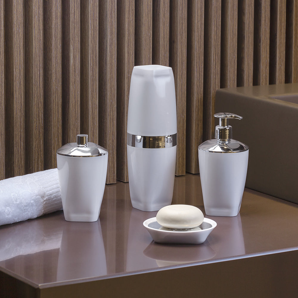 Porta-Algodão Premium Branco Matte UZ - ambientada