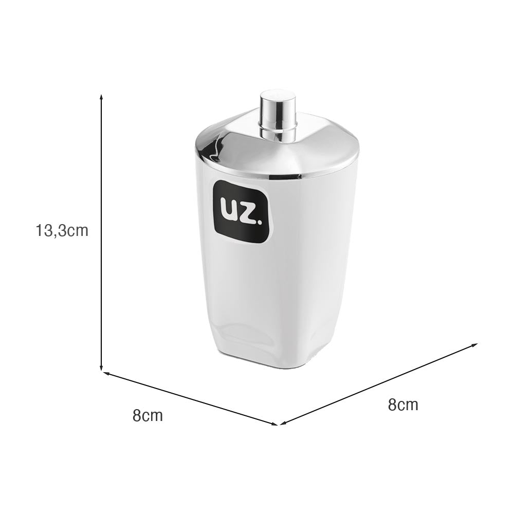 Porta-Algodão Premium Branco Matte UZ - medidas