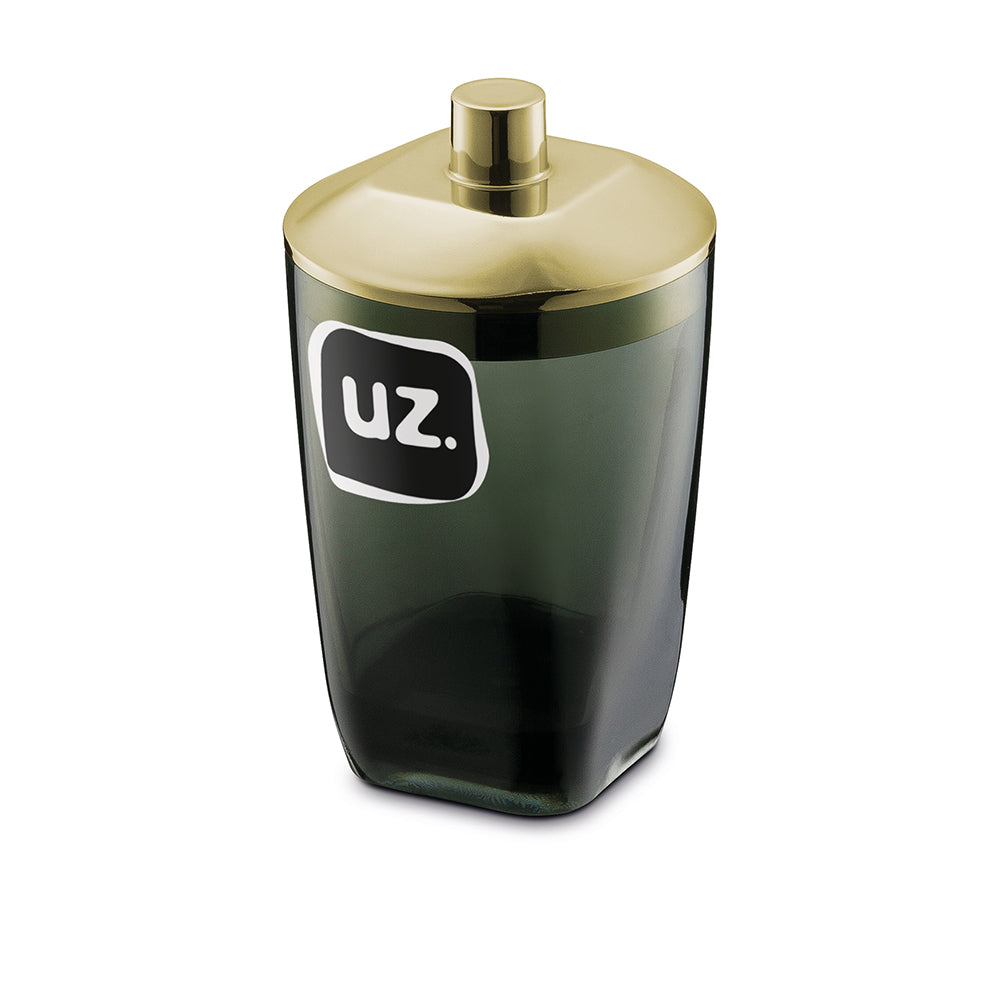 Porta-Algodão Premium Preto Dourado UZ - fundo branco