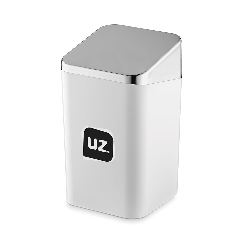 Porta Algodão Slim Metalizado Branco UZ - fundo branco