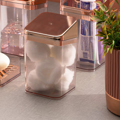 Porta Algodão Slim Metalizado Rose UZ - ambiente