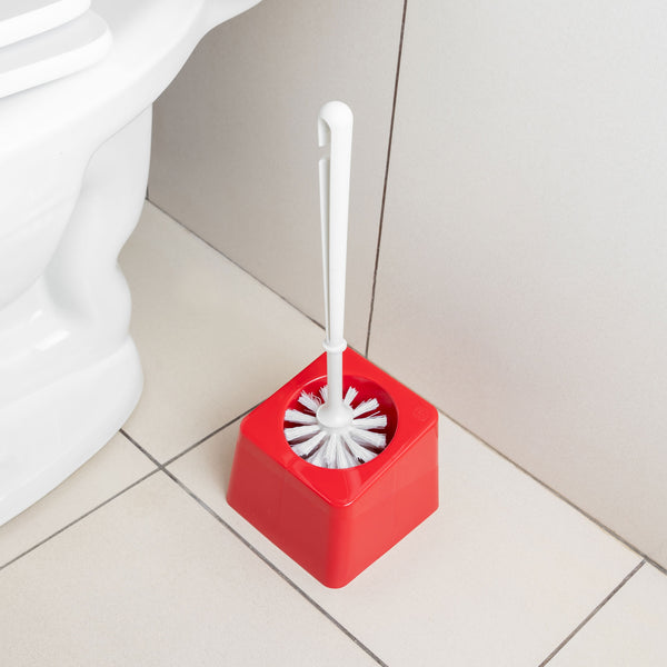 Suporte com Escova Sanitária Slim Vermelho UZ