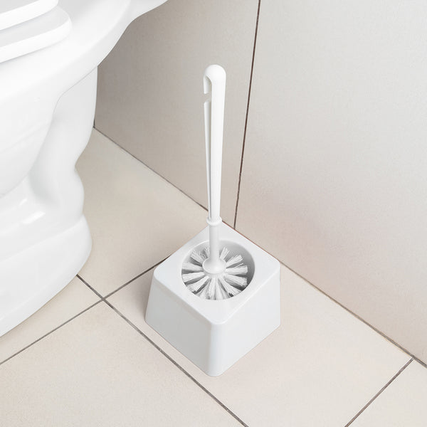 Suporte com Escova Sanitária Slim Branco UZ - ambiente