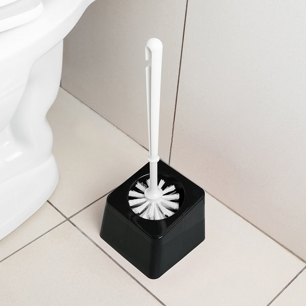 Suporte com Escova Sanitária Slim Preto UZ - ambiente