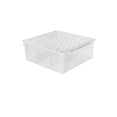 Box Multiuso com Divisória 1,5 Litros Transparente UZ - fundo branco
