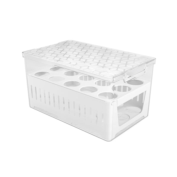 Organizador de Ovos 30 Unidades Transparente UZ - fundo branco