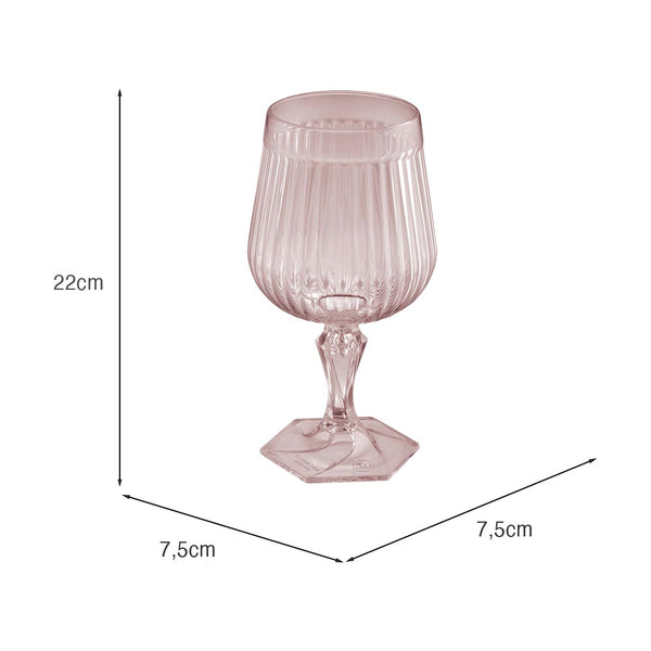 Taça Axé 350ml Rosa Translúcido UZ