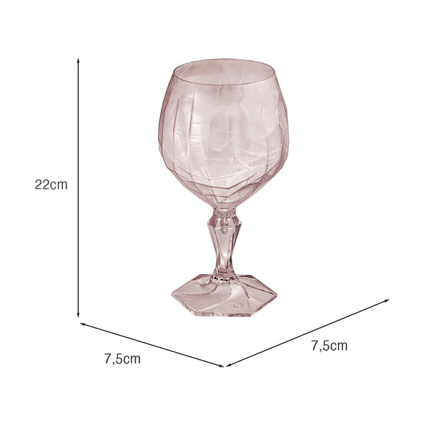 Taça Tango 350ml Rosa Translúcido UZ