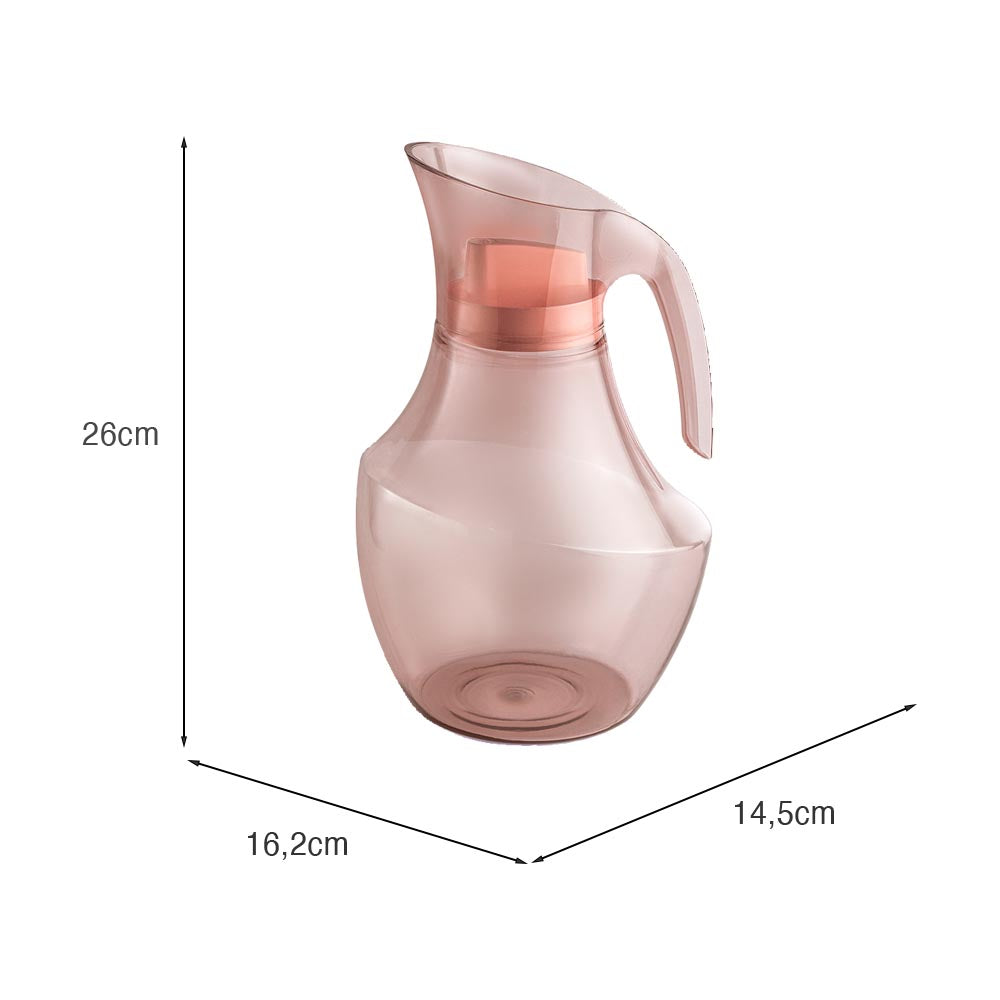 Jarra Valsa 2,1 Litros com Tampa Rosa UZ