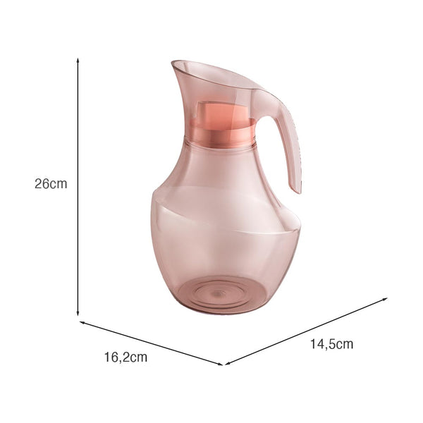 Jarra Valsa 2,1 Litros com Tampa Rosa UZ