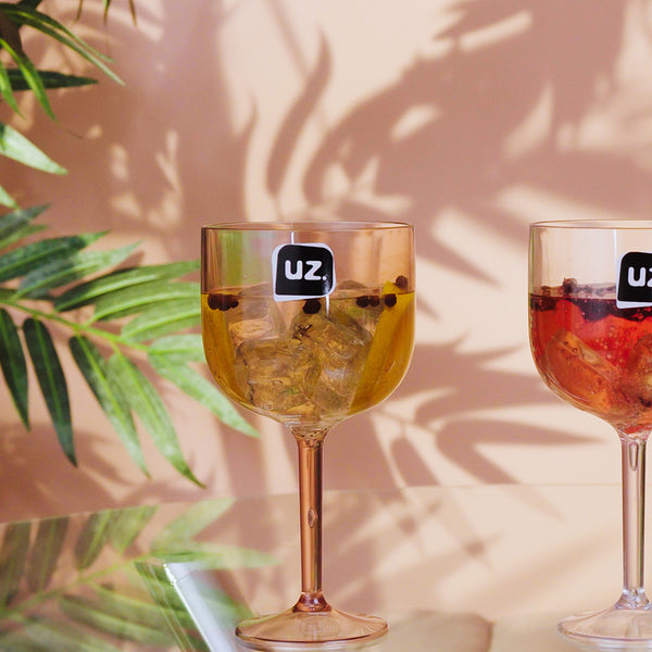 Taça Gin Translúcido 600ml Rosa UZ