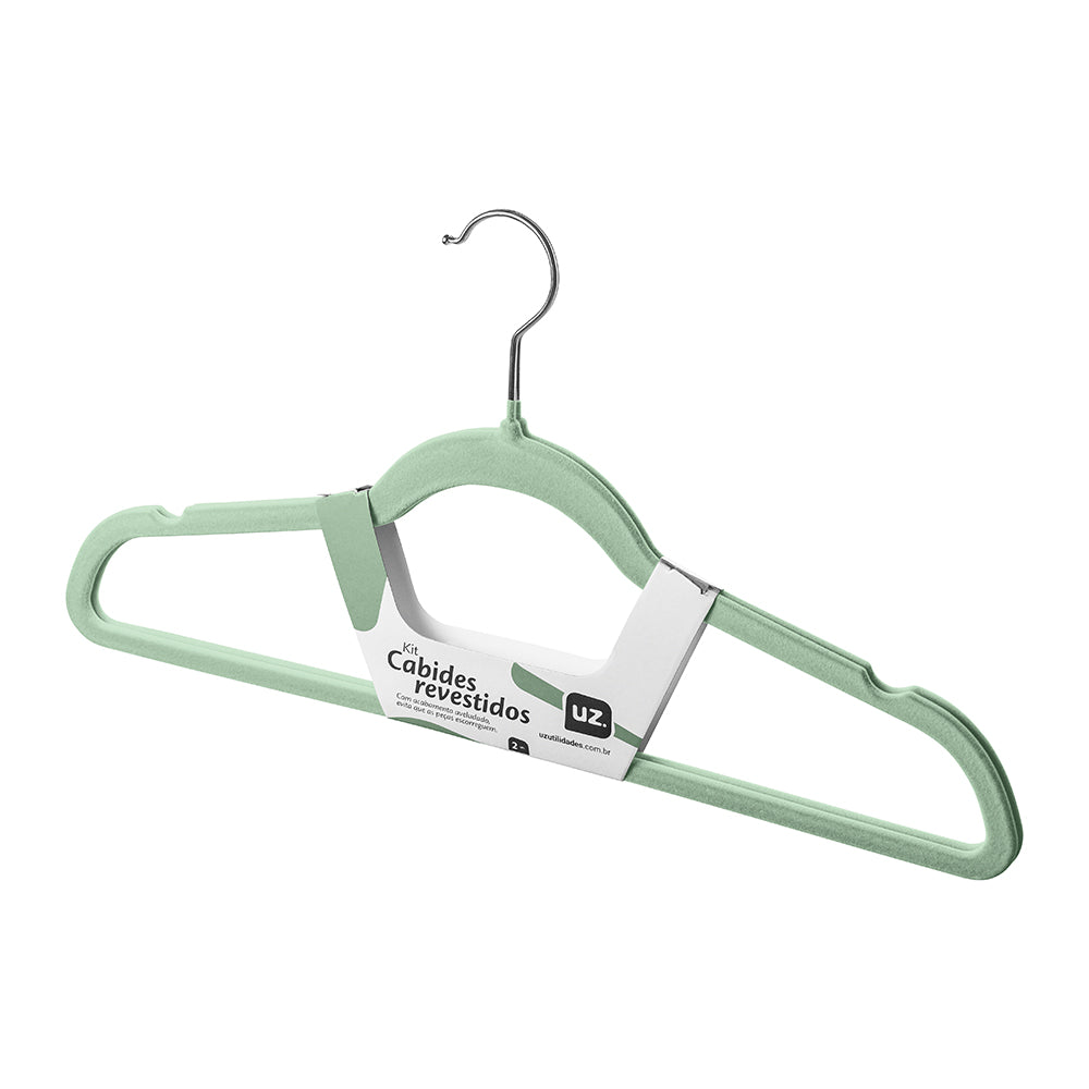 Kit 2 Cabides Verde Menta UZ