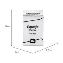 Esponja Mágica 7,2cm x 10cm Branco UZ