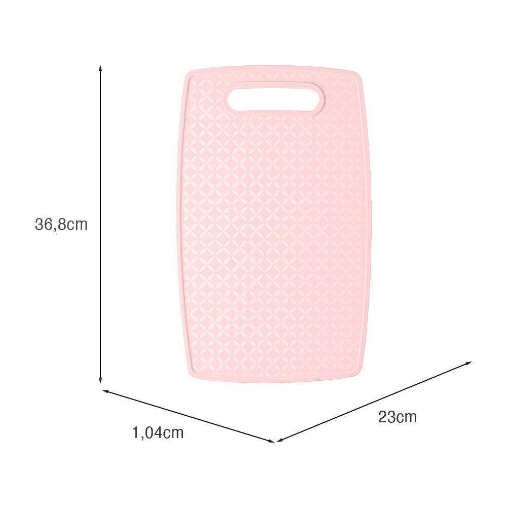 Tábua de Corte 23cm X 36,8cm Rosa UZ