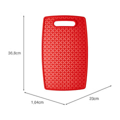 Tábua de Corte 23cm X 36,8cm Vermelho UZ - medidas