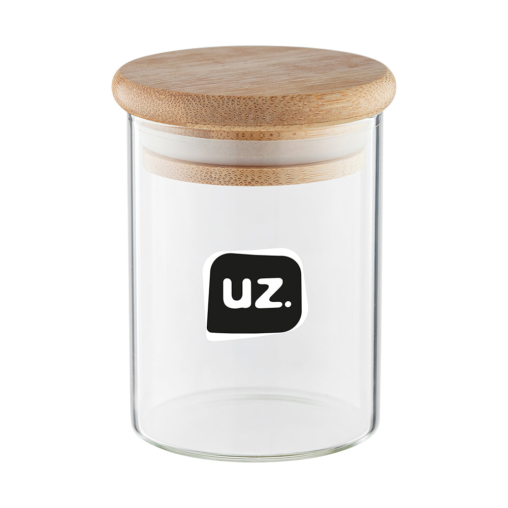 Porta-Mantimentos de Vidro com Tampa de Bambu 110ml Transparente UZ - ambientada