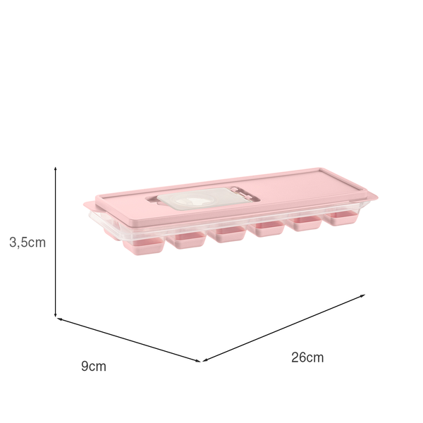 Forma de Gelo com Tampa Rosa UZ