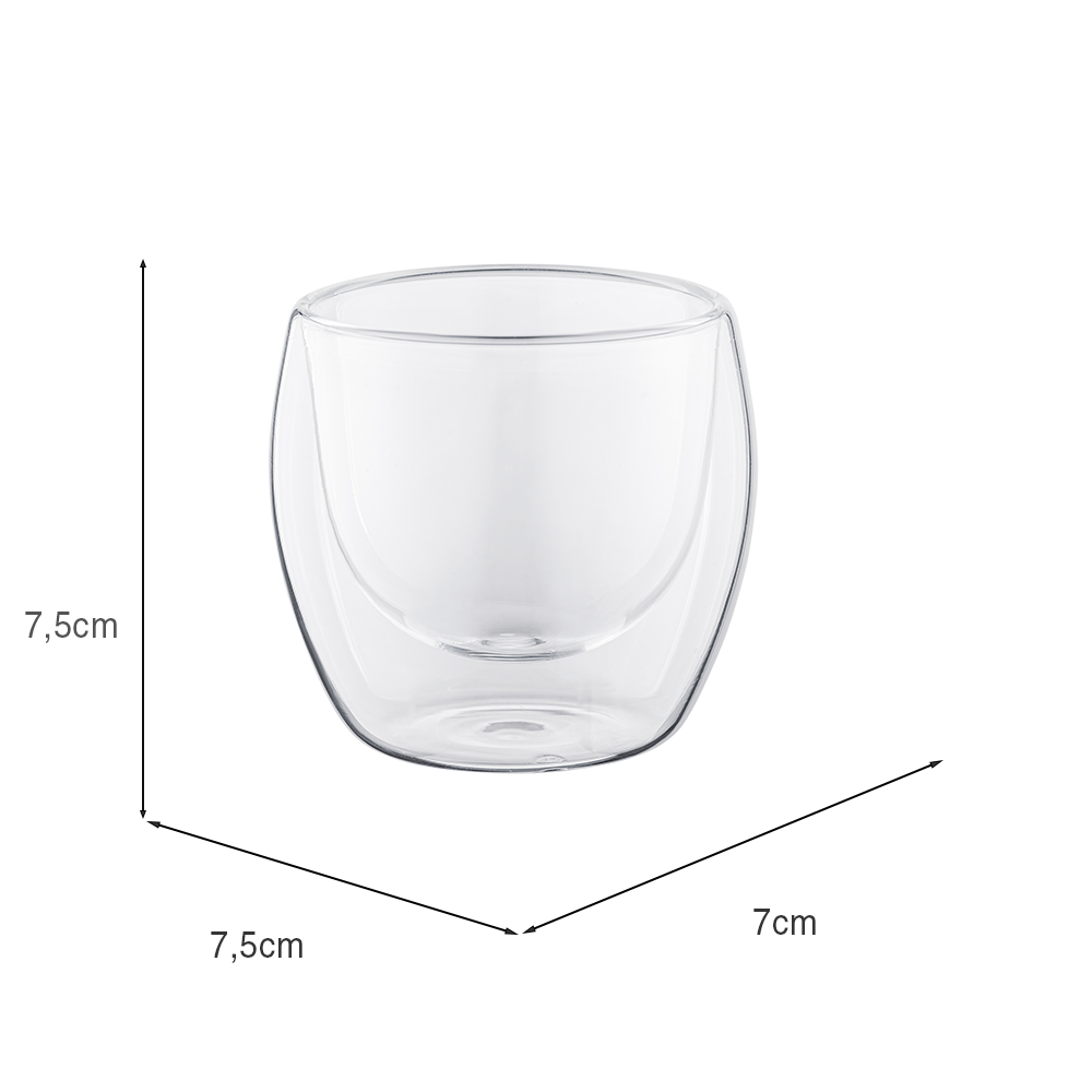 Copo Térmico 150ml Borossilicato Transparente UZ