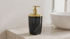 Vídeo do produto Porta Sabonete Líquido Premium Preto Dourado UZ