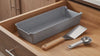 Vídeo do produto Organizador de Gaveta Liso 12,5 x 34cm Cinza UZ